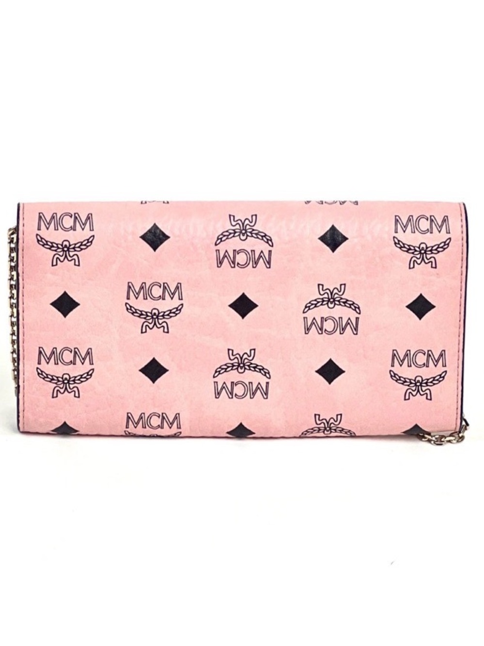 MCM Pink Logo Crossbody Bag with Gold Hardware authentic 100% - Picture 3 of 12